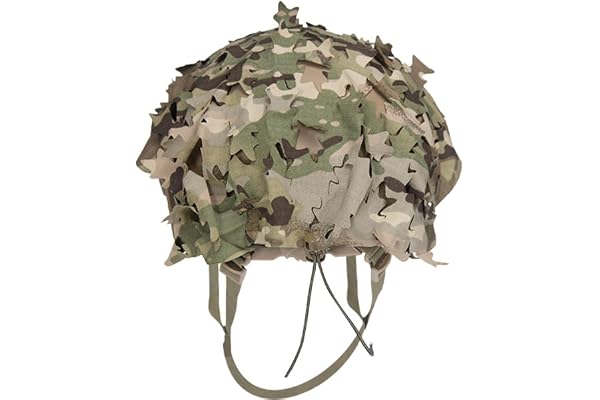 Glixoft Housse De Casque Airsoft Fast, Équipement Militaire, pour Jeu en Plein Air, Combat Secret, Feuilles Coupées