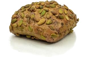 Vestakorn petit pain de graines de citrouille, 3x Kürbiskernbrötchen - petits pains allemands frais - avec graines de citrouille sur et dans le pain, 3 pièces