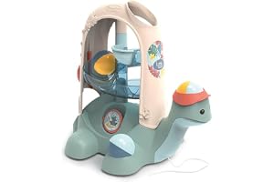 Smoby 7600140310 - Sköldpadda Dragleksak med Kulbana - Dragleksak Formad som Sköldpadda med Kulbana i Skalet. Från 12 månader