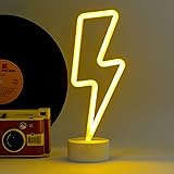 Legami - Lampada Led Effetto Neon, It's a Sign, H 31 cm, Tema Flash, Doppia Alimentazione, Cavo USB (Incluso) o Batterie (non