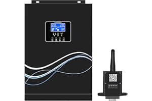 NOVOPAL 3000W Onduleur Hybride 24V 230V avec WiFi Moudle Off Grid Pur Sinus Solar Convertisseur avec 80A MPPT régulateur de Charge PV Maximum 400V DC