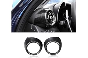 YIWANG ABS Lato Auto Aria Condizionata Sfiato Uscita Copertura Trim 2 pz Per Giulia 2016-2018 Accessori Auto (Fibra di Carbonio)