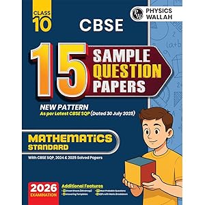 PW CBSE Sample Paper Class 10 2025-26 Mathematics (Standard) | 15 New-Pattern Papers per Subject   111 most probable question