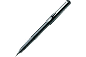 Pentel Fude Pen Portable Penna con punta a pennello, corpo nero, punta media (XGFKP-A)