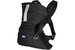 Chicco Easyfit Porte-bébé Ergonomique pour Nourrissons et Enfants de la Naissance à 9 Kg, Porte-bébé physiologique, Simple à Porter, Face à Maman et Face à la Route, Support pour Tête et Cou, Noir