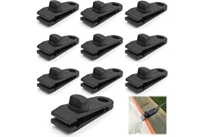 10 stycken presenningsklämmor 80 × 26 mm, justerbara tarp clips