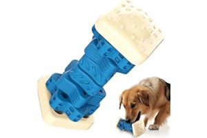 RUXAN Giocattolo da Masticare Indistruttibile, 3 in 1 Giocattoli Puzzle Interattivo Giocattoli per Cani al Gusto di Manzo in Gomma Naturale più Resistente per Cani di Taglia Media/Grande