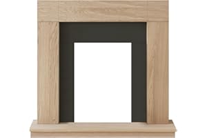Adam Malmo Fireplace in Oak & Cream, 39 Inch