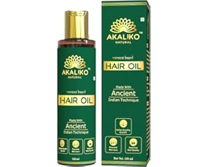 AKALIKO NATURAL Hair Growth Oil for Hair Fall Control & Growth | Repairs Damage & Hair Thinning | 5 Natural Ingredients - Bla