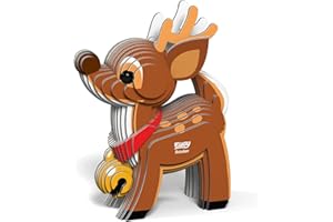 EUGY 054 Reno Papa Noel. Eco-Friendly 3D Paper Puzzle Edición Navidad