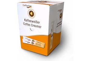 ‎COFFEEFAIR Coffeefair Kaffeeweißer Sticks 500 x 2,5g einzeln verpackt, Kaffeeweisser Portionspackungen im hygienischen Spender, perfekt fuer eine Tasse Kaffee