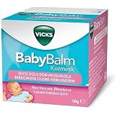 Vicks BabyBalm Kozmetik, Nemlendirici Bebek Kremi, 50 gr