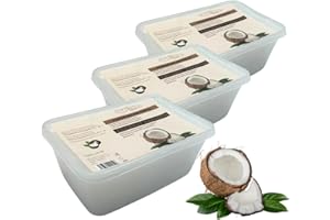 SESIOMWORLD PARAFINA COCO para Manos y Pies PACK 3 x 1000ml - Parafina hidratante de coco Antioxidante