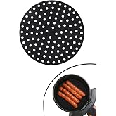 BUFFER&reg; Renkli Isıya Dayanıklı Yıkanılabilir Silikon Fırın Ve Airfryer Yuvarlak Model Pişirme Matı 20 Cm (siyah)