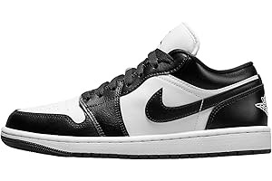 Nike Chaussures de basket-ball Air Jordan 1 Low UNC pour femme, Blanc/noir, 39 EU