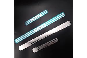 KLHYWEN 4 Pezzi Protezione Acciaio Inossidabile Battitacco Soglia Piastre per Fi-at 500x 2015-2020, Auto Acciaio Inox Battitacco, AntiGraffio Battitacco Auto,Silver