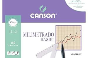 Canson 406323 Papier millimétré 12 pages