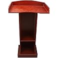Luocute Podium Stand, Modern Lecterns, Small Podium Stand with Storage Shelf, Large Countertop Area, for Professional Presentation, Conference Room Classroom Concert