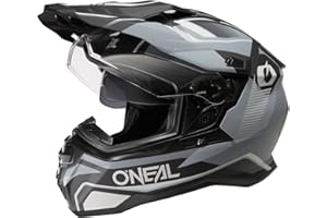 O'Neal Cascos D-SRS Square V.22, Negro/Rojo, S (55/56 cm), Unisex Adulto