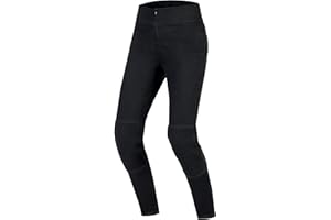 OZONE MOTO Chica Pantalon Leggings de Moto Femme | Doublure en Fibre d'aramide | Protège Genoux Flying Bats | Taille Haute | Skinny Fit