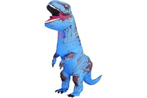 Rafalacy Inflatable Dinosaur Costume for Adult Blow up T-rex Costume Funny Dino Halloween Party Fancy Dress Outfit