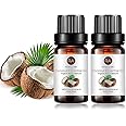 RAINBOW ABBY 2-Pack Coconut Essential Oil, Pure, Undiluted, Therapeutic Grade Coconut Oil - 2x10 mL