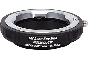 KECAY Objektiv Adapterring für Leica M Objektiv auf Sony-E-Mount-Kamera (Alpha/NEX) NEX-3 NEX-3C NEX-5 NEX-5C NEX-5N NEX-5R NEX-6 NEX-7 NEX-F3 VG10 VG20 Adapterring Kamera Ring Objektiv LM-Sony NEX