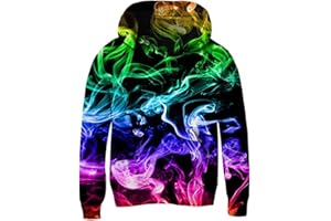 AIDEAONE Felpa con Cappuccio in Felpa con Cappuccio in Pile con Stampa 3D per Bambini e Ragazzi con Tasca a Marsupio