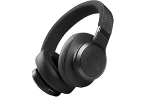 JBL Live 660NC - Wireless Over-Ear Noise Cancelling Headphones with Long Lasting Battery and Voice Assistant - Black, Medium