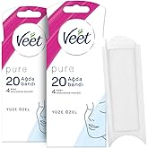 Veet Pure Hipoalerjenik Y&uuml;z Ağda Bandı, (2 x 20 Adet)