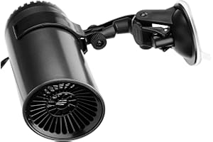 GUGXIOM Riscaldatore per Auto da 150 W 12 V, Riscaldamento Rapido, Riscaldatore da 12 Volt con 2 Modalità di Temperatura, Riscaldatore da Campeggio con Supporto a Ventosa, Sbrinatore per Auto per Auto, Campeg