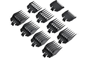 DODUOS 10PCS Hair Clipper Guards, 10 Sizes Hair Clipper Combs Guides, Limit Comb Hair Cutting Guide Replace Comb Compatible with Many Wahl Clippers, 1.5mm/3mm/4.5mm/6mm/10mm/13mm/16mm/19mm/22mm/25mm