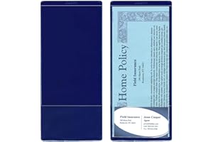 STORE SMART StoreSMART - Plastic Policy/Lotto Ticket Holders with Business Card Pocket - Single Unit - INS30-NB-1 Navy Blue