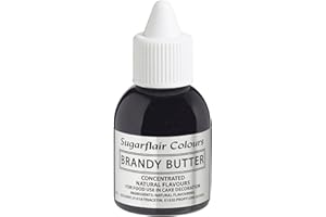 SUGARFLAIR COLOURS Sugarflair Brandy Butter Natural Flavouring - Concentrated Natural Food Flavouring for use in Cakes, Cupcakes, Frostings, Drinks, Ice Creams - 30ml