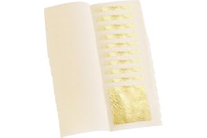 JINPOJUN 10 Blatt 24 Karat Echte Blattgold, Blattgold Flocken für Basteln Handwerk, Dekoration, Möbel, DIY, Kuchen, Backen, Torten Dekorfolie, Lebensmittel