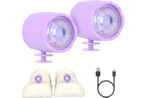 mafiti Croc Lights, 2Pcs Rechargeable LED Lights for Croc Shoes with IPX5 Waterproof, Used for Walking, Cycling and Running at Night, One Charge Lasts for 10 Hours, Suitable for Adults and Children