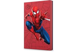 Seagate Spider-Man Special Edition FireCuda External Hard Drive 2TB - USB 3.2 Gen 1, Customizable LED RGB Lighting White, wit