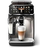 Philips Series 5400 Kaffeevollautomat – LatteGo Milchsystem, 12 Kaffeespezialitäten, Intuitives Display, 4 Benutzerprofile, C