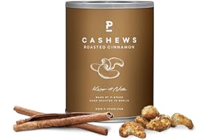 ‎P-STASH P-STASH Cashew Zimt Zucker, Gebrannte Cashewkerne 55g, fettfreie Trommelröstung, Nussmischung mit einzigartigen Gewürzkombinationen, Premium Nuts made in Berlin