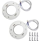 LumenTY [2 Pack] GX53 Sockel-Lampenfassung, Anschluss-Fassung für LED-Lampen und Kompaktleuchtstofflampen mit 30 cm Draht und