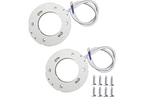 LUMENTY Lot de 2 douilles GX53 pour lampes LED et ampoules CFL avec fil de 30 cm et vis en acier inoxydable M3