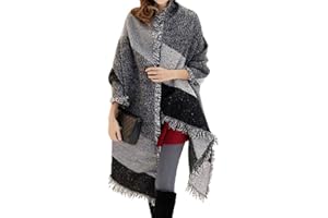 Miss Lulu Scarf for Women Winter Long Soft Warm Check Scarves Wraps Wool Spinning Tassel Large Shawl Long Stole