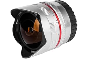 Samyang Objectif à mise au poing manuelle Fisheye F2.8 pour Fuji X Argenté