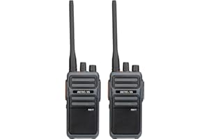Retevis RB617 Walkie Talkie Akumulatorowe Radia, 4400 mAh z Kablem USB 2-w-1 Type-C, PMR446 VOX, Alarm Awaryjny, Radiotelefony i Krótkofalówki do Wysyłki, Wędrówek (Czarne i Szare, 2 Sztuki)