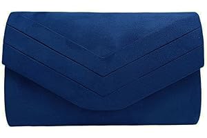 LEAHWARD Leah Ward Women's Faux Suede Leather Clutch Bag Wedding Bridal Prom Handbags 809