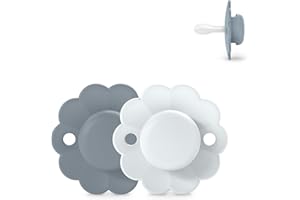 Suavinex, Pack 2 Chupetes Bebés 0/6 Meses, Redondo con Tetina Fisiológica de Silicona SX Pro, Tetina Simétrica, Plana, Flexible, Respeta el Desarrollo Bucodental, Apto Recién Nacido, Wonder Lake/Blue