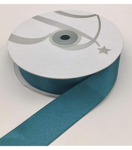 Furlanis Nastro Doppio Raso Made In Italy - Colore Ottanio, 25mm X 50 Metri - Per Bomboniere E Regali