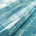 Price comparison product image DooXoo Faux Tile Mosaic Aluminum Foil Self-adhensive Anti Oil Wallpaper 44x200cm for Kitchen Tile Backsplash Decorative Ceramic Tile (Blue)