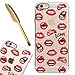 Produktbild iPhone 6 / 6S Hülle (4,7 Zoll), Edaroo Cool Rot Lippe Muster Ultradünnen Silikon Hülle durchsichtig mit Motiv Schutzhülle Handyhülle TPU Gel Case Weiche Bumper Crystal Kirstall Clear Slim Kratzfeste Silikonhülle Transparent Rückdeckel Handy Tasche Cover Gummi TPU für Apple iPhone 6/6S (4,7 Zoll)