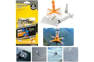 RANDALFY Kit de Réparation pour Pare-Brise de Voiture - Kit de Réparation de Voiture avec Injecteurs à Pression pour Vitre de Voiture, Fissures, Cible en Forme D'étoile et Fissures en Forme de Demi-Lune